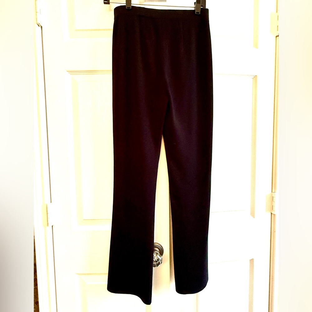 Misook Elegant Black Women's Knit Straight Pull-on Pants, XS